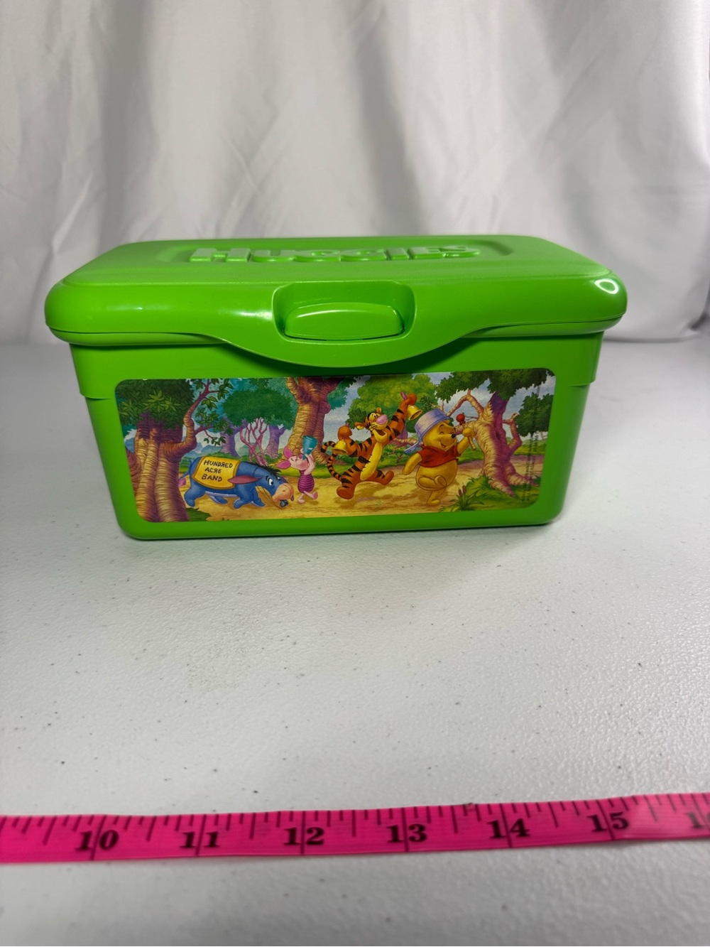 Vintage Huggies Empty Wipes Container  Winnie-the-Pooh Themed with Snap Lid